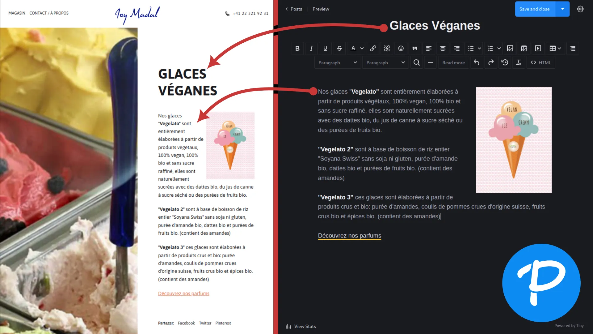 Publii offers a graphical user interface to manage a site, ideal for any user.